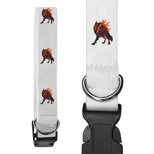 Fire wolf dog collars - wolf',