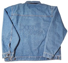 Rare Men's "Burn Notice" Season 4 Crew Jean Denim Jacket XL + 2 Cast/Crew Books