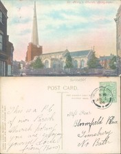 St Mary's Church Bridgwater Somerset England Coombs 1906 postmark Architecture