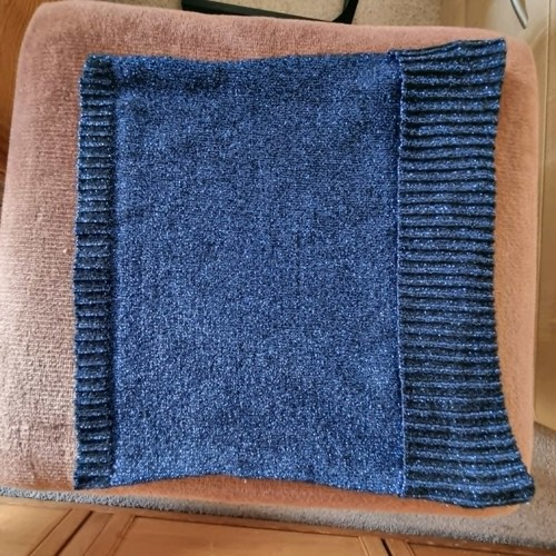 Topshop blue glitter knit boob - blue,