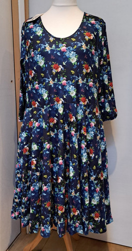 Floral blue peggy dress - peggy,