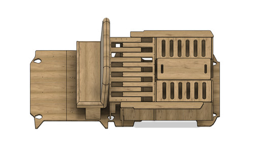Camper van bed system with