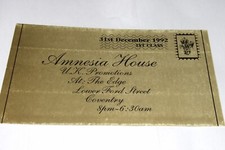 AMNESIA HOUSE  RAVE FLYER  1992  THE EDGE COVENTRY DANCE MEMORABILA  A4  VGC
