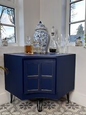 Nathan Mid Century Teak Painted Corner TV Unit On Hairpin Legs /vintage bar 