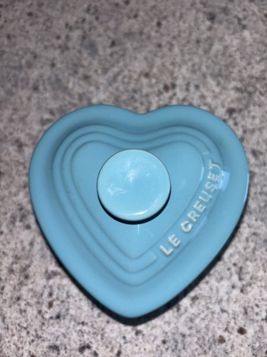 Creuset blue heart shaped - creuset,