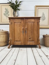 Antique Continental European Solid Pine Dresser Cabinet Cupboard Sideboard