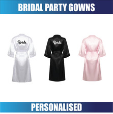 Personalised Ladies Satin Robe
