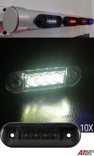 Dark curved fit led - white, side