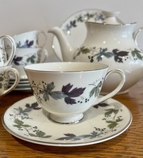 Royal Doulton Burgundy Tea cup and saucer perfect Condition 