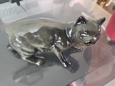 CERAMIC SMALL MANX GREY CAT