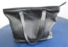 Vintage, Tula - Large Black Leather Shoulder/Tote Bag with enclosed purse, vgc