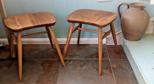 Pair mid century ercol elm - pair,