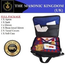 Masonic Royal Arch Principals Apron With Embroidered Taus Chapter RA | Sash