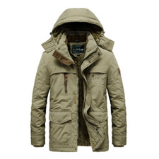 Men's Winter Jacket Outdoor Jacket Warm Lined Waterproof Parka Army Coat