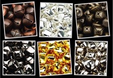 UK SUPPLIED - 15, 20 & 25mm Metal Jingle Bells in 6 Colours - Various Packs