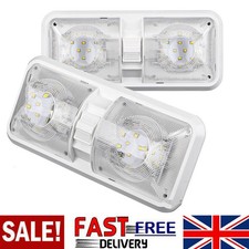 White 6000K Van Interior Light Caravan 12V LED Lights Campervan RV Ceiling Dome-