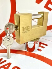 Ifam 90mm Wide Brass Shutter Lock X2 Keys.