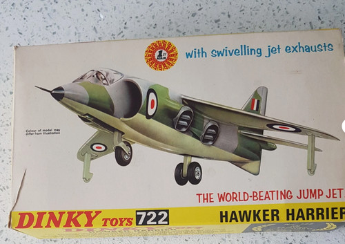 Dinky 722 hawker harrier - 722, gr
