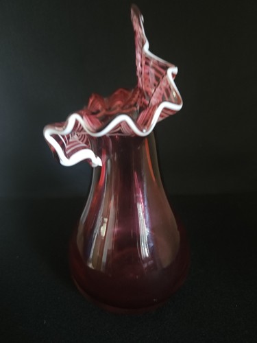 Vintage cranberry art glass - cranberry,