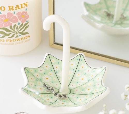 Floral umbrella trinket - umbrella,