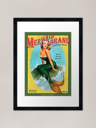 Mermaid spiced rum - rum, art