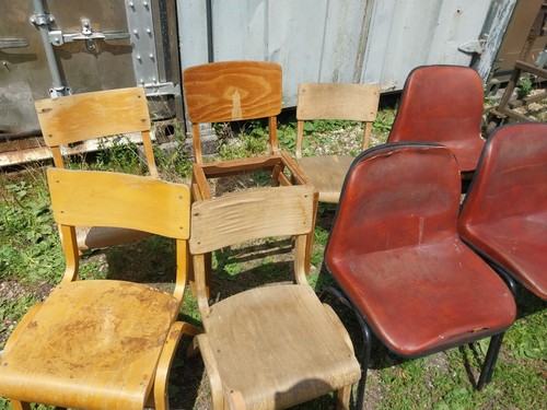 Mixed lot school chairs - mixed,