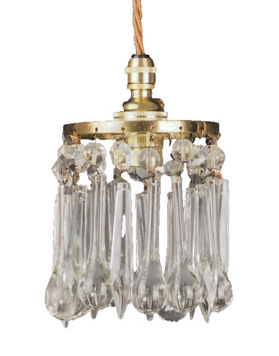 Crystal drop pendant light - crystal,