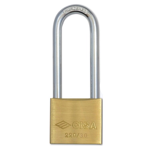 Cisa brass padlock 22011 - brass, ka