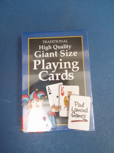 Giant size playing cards - size,