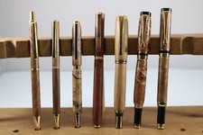 Vintage Wood Turned Fountain & Ballpoint Pen, 54 Different Styles, UK Seller