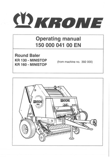 Krone round baler kr130 - krone,