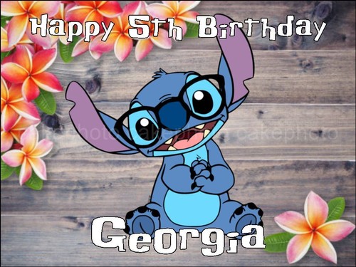 Stitch edible icing cake - edible,