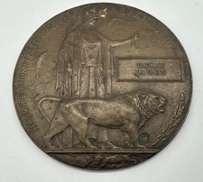 First World War Death Plaque Named To Thomas Mathers 