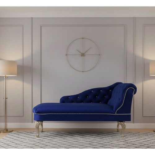 Left hand velvet tufted - velvet, chaise