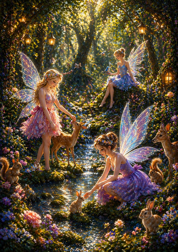 Fairy enchanted woodland wall - enchanted,