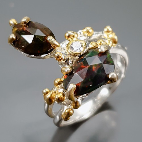 Handmade natural black opal - handmade,