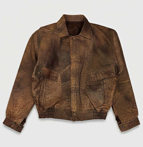 Vintage 90s brown real - vintage, leather