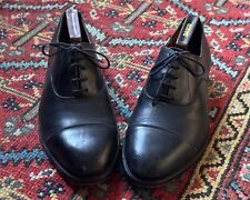 Vintage Tricker's Shoes Oxford Dress UK 8.5 Black Leather Made in England