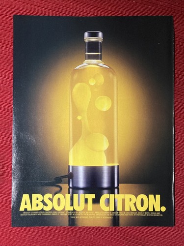 Absolut citron vodka - lava, lamp