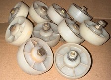 10x 50mm ERECTO Nylon Plastic Wheels With Ball Bearings