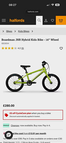Boardman jnr hybrid kids - jnr, bike