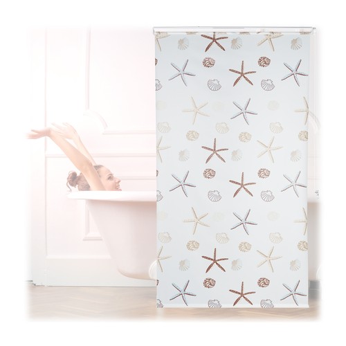 Shower roller blind curtain