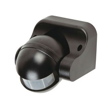 Adjustable 180 Degree Black PIR Sensor Outdoor Indoor  Weatherproof