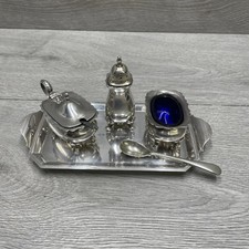Vintage Colman's Mustard Cruet Silver Plated Set