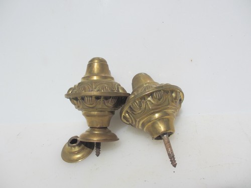 Victorian brass curtain pole - brass,