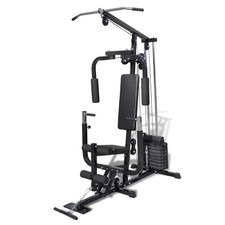 Multi Gym Steel Home Fitness Machine Black 150x99x204cm Full Body ProModel