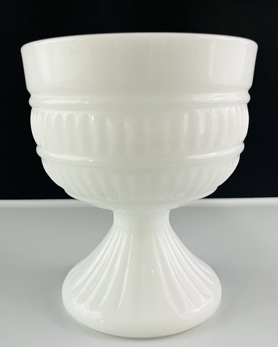 White milk glass pedestal - glass,