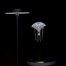 Hair Comb Art Deco Silver Fan