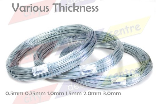 Galvanised wire 5mm 75mm - 0.5mm, 0.75mm