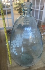 Large Balloon Shaped Clear Glass Vase Excellent Condition Home Decor
